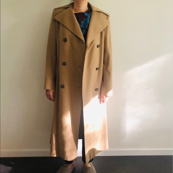 L100% Italian Cashmere Camel Long Coat - Picture 7 of 13